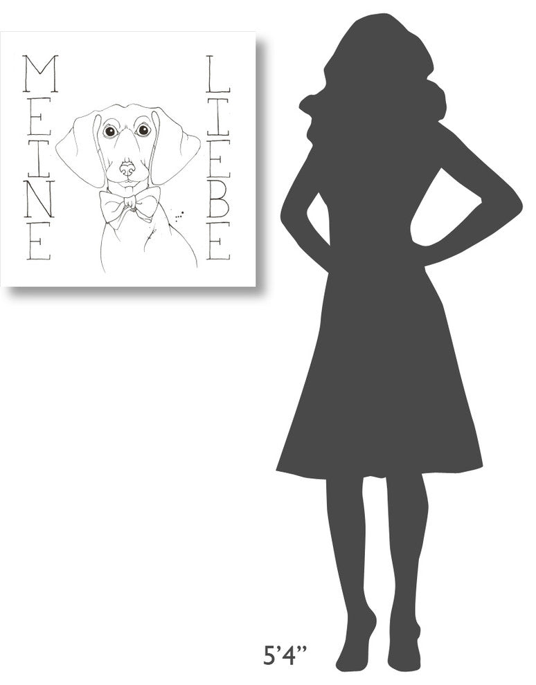 "Puppy Love Dachshund" Digital Paper Print by Elyse DeNeige, 26"x26"