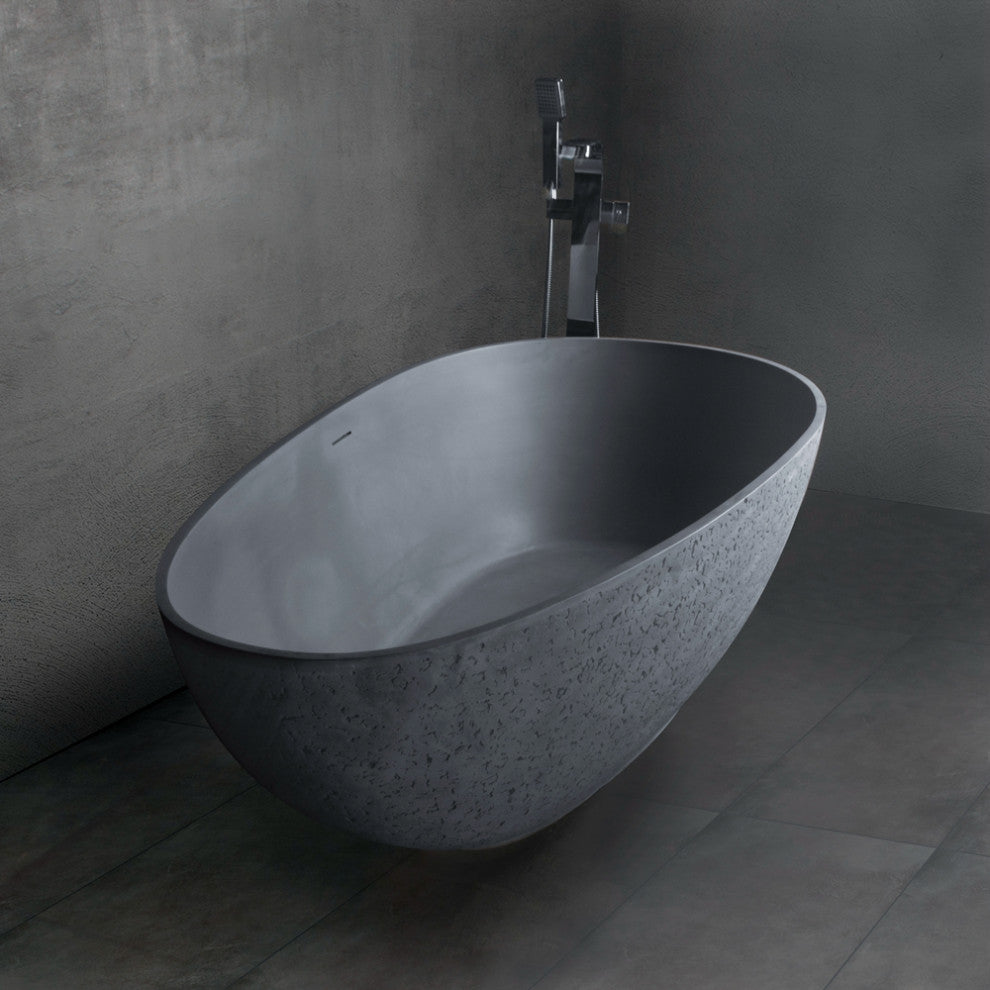Vanity Art 67" Solid Surface Freestanding Bathtub
