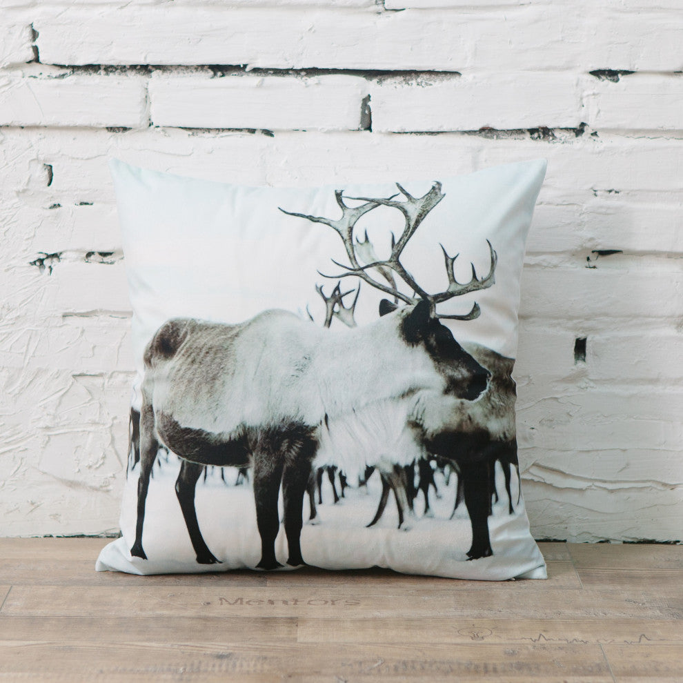 Cottage Icons Throw Pillow, 20"x20", Set of 2, Moose