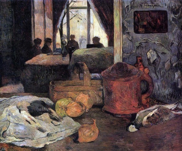 Paul Gauguin Still Life in an Interior- Copenhagen Gallery Wrapped Canvas Print
