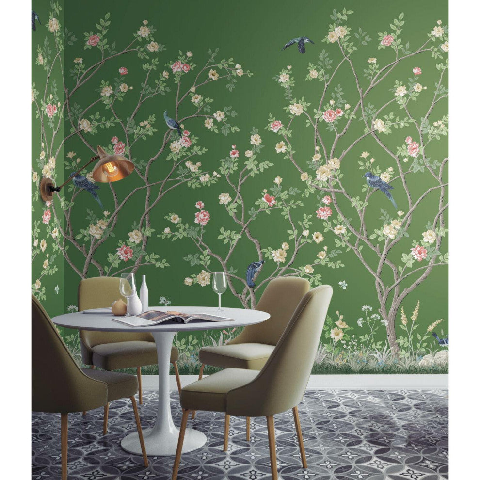 Lingering Garden Green Wall Mural