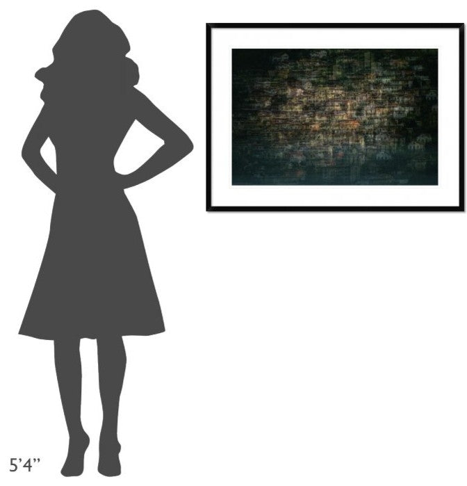 "Multi House" Framed Digital Print by Roberto Marini, 38"x28"