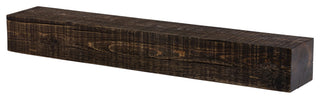 Solid Beam Fireplace Mantel Shelf, Dark Chocolate, 72"