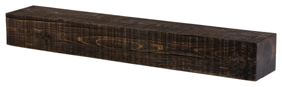 Solid Beam Fireplace Mantel Shelf, Dark Chocolate, 72"