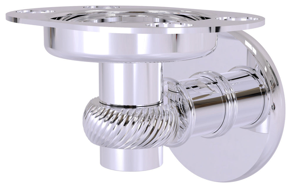 Continental Toothbrush Holder With Twist Accents, Polished Chrome