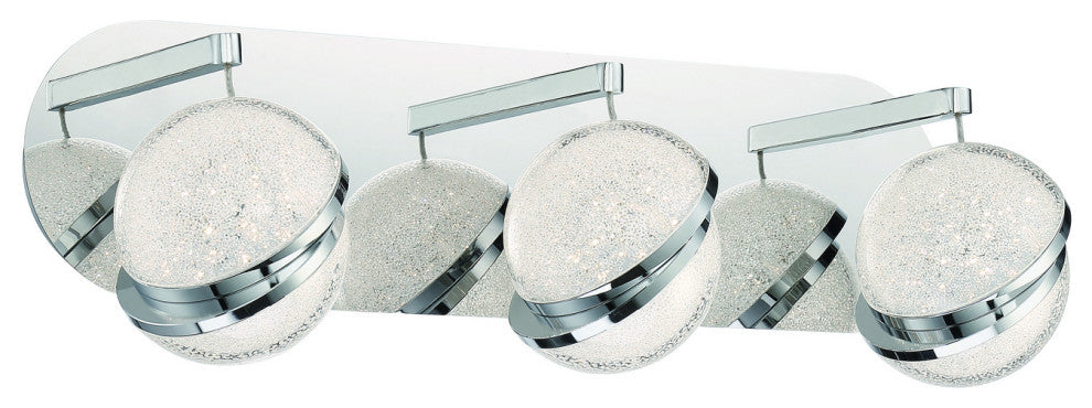 George Kovacs P1433-077-L, Silver Slice, 3-Light LED Bath