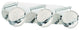 George Kovacs P1433-077-L, Silver Slice, 3-Light LED Bath
