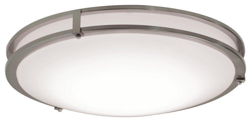 Carlisle 12" LED Flush Mount, Satin Nickel Finish