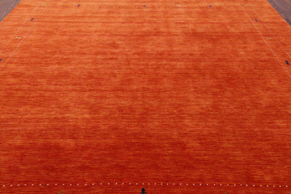 9' Square Persian Gabbeh Handmade Wool Rug Q7036