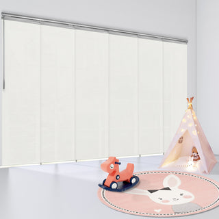 Amour 6-Panel Track Extendable Vertical Blinds 98-130"W