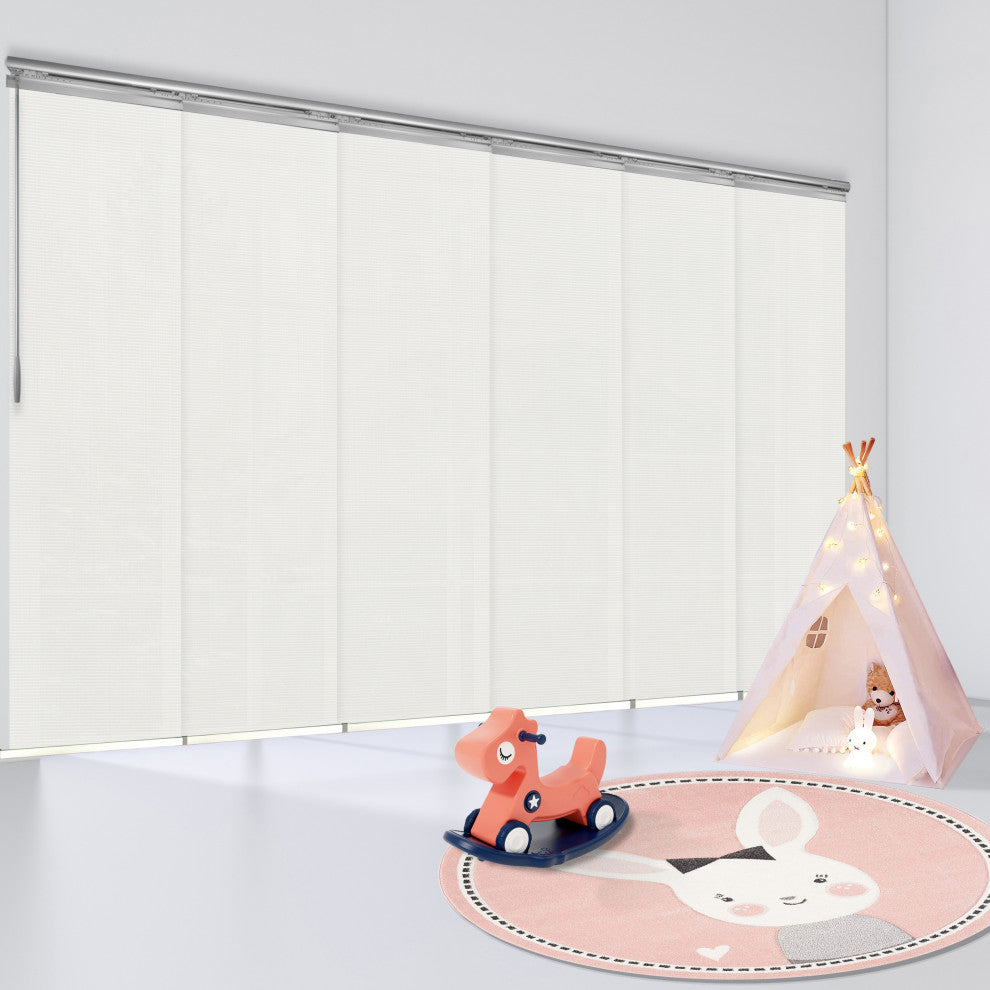 Amour 6-Panel Track Extendable Vertical Blinds 98-130"W