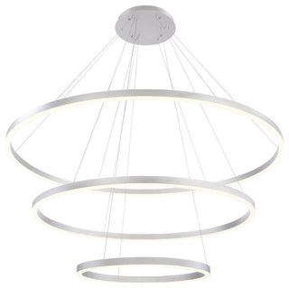 3 Light Modern Large Chandeliers, Silver