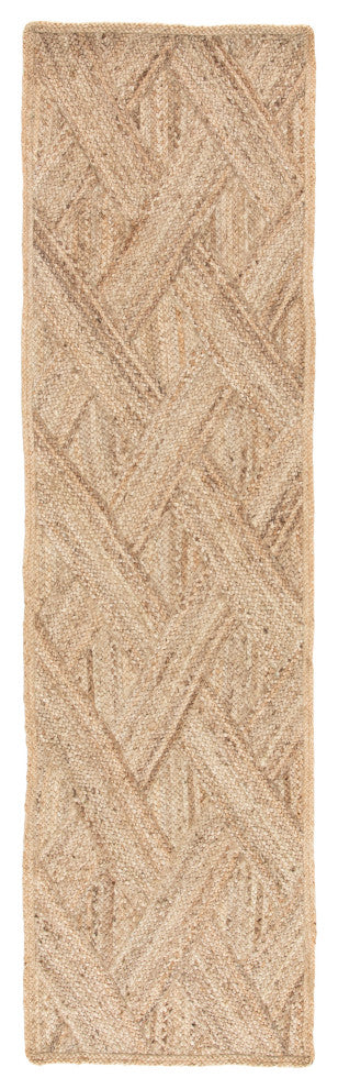 Jaipur Living Vero Natural Trellis Beige Runner Rug 3'X12'