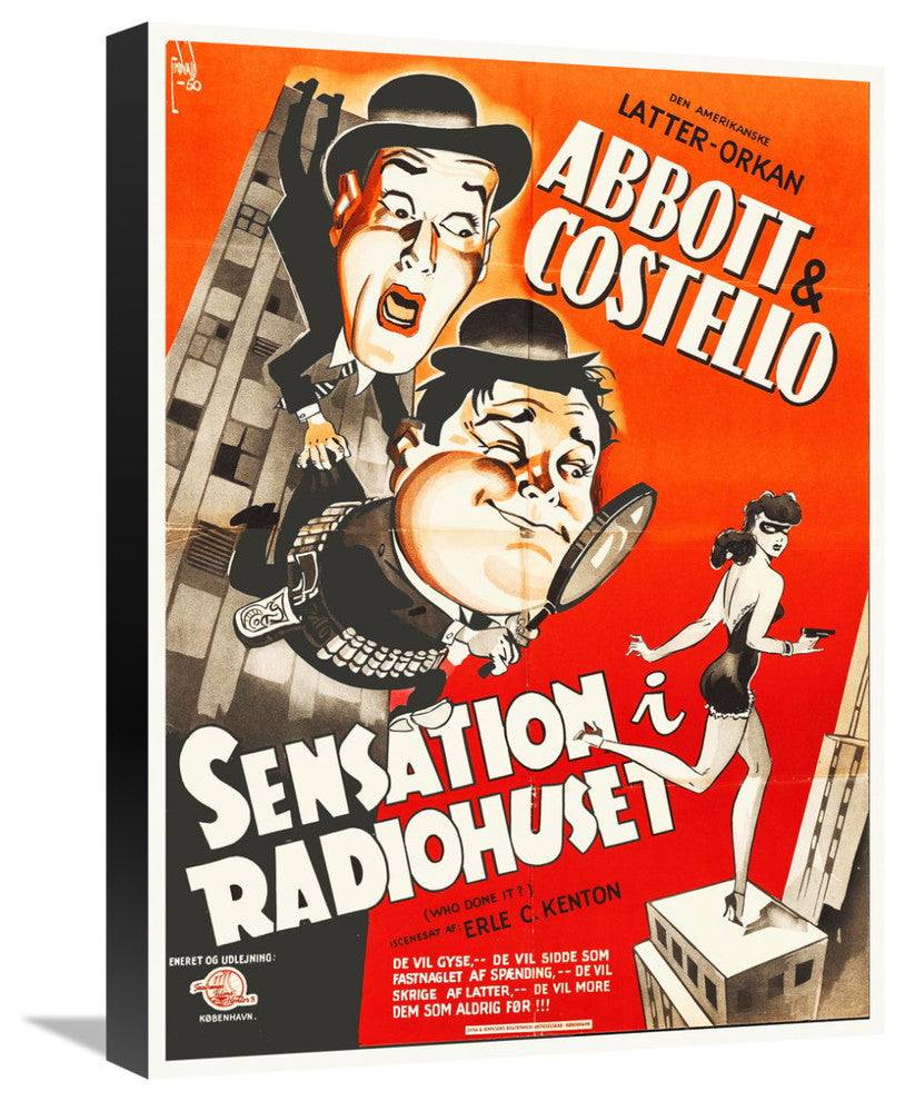 Abbott and Costello, Swedish, Who Done It, 16x22