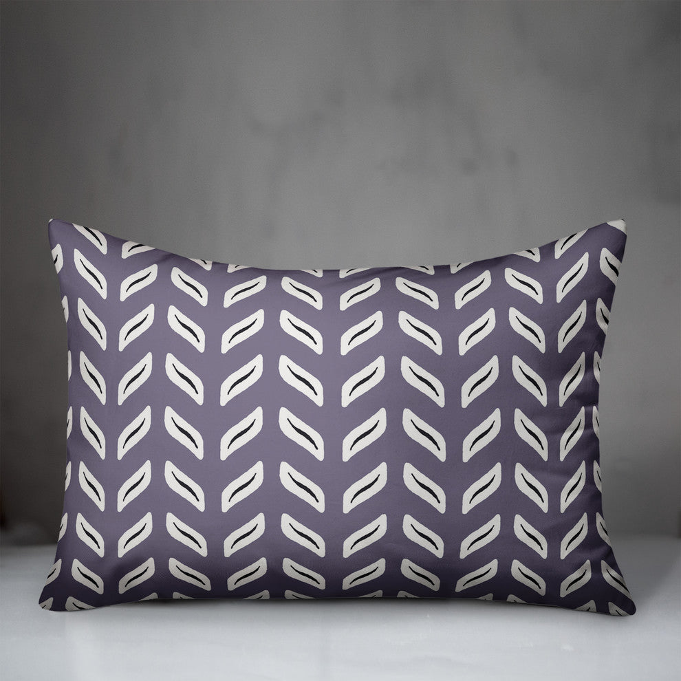 Tire Track Pattern in Purple Throw Pillow