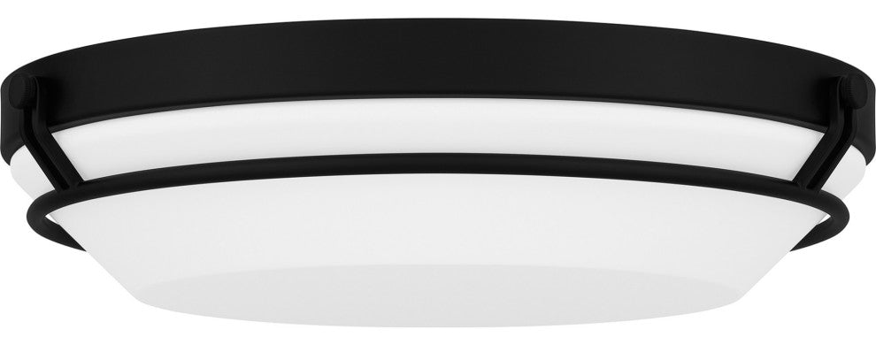 Quoizel DNB1616 Dunbar 16"W LED Flush Mount Ceiling Fixture - Matte Black