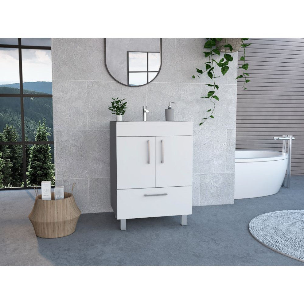 Otello Single Bathroom Vanity, White