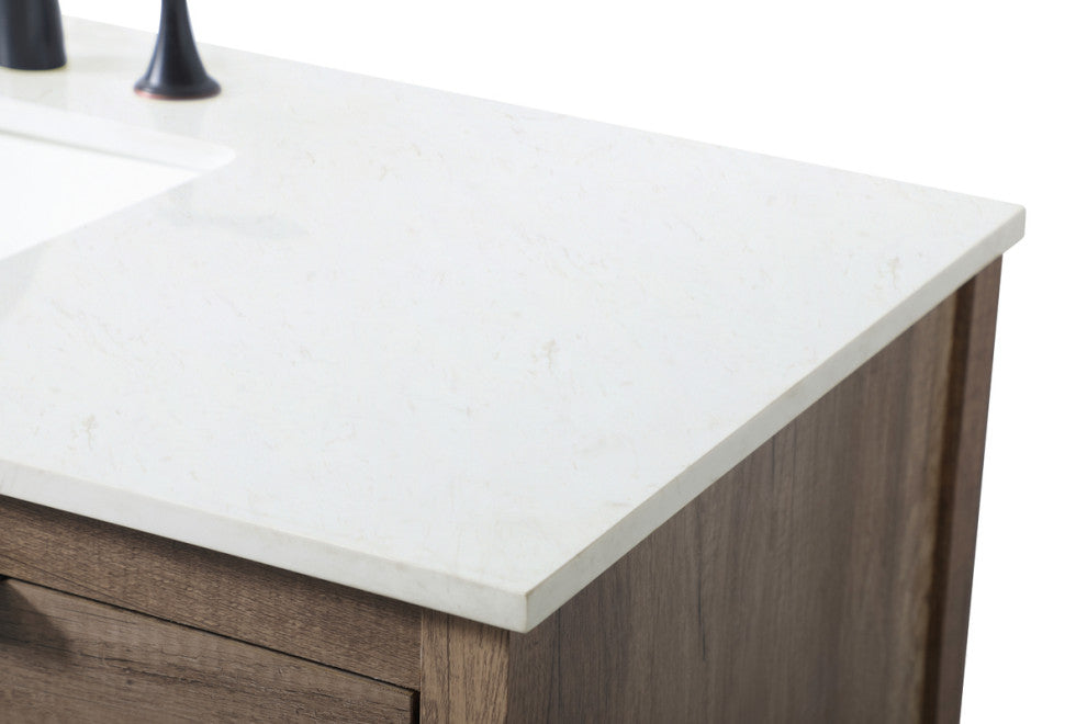 Louie 48" SIngle Bathroom Vanity, Natural Oak