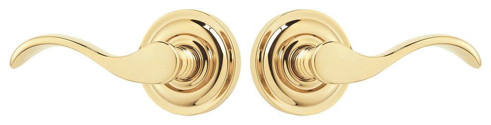 Rockwell Premium Solid Brass Chelsea Passage Lever Set, Polished Brass