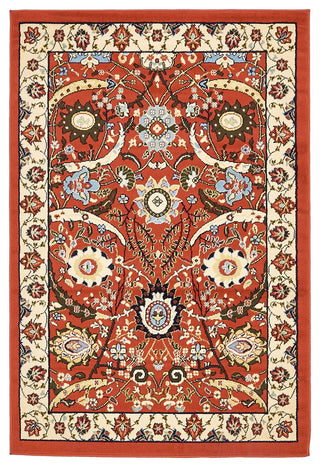 Unique Loom Terracotta Espahan Cape Cod 4' 0 x 6' 0 Area Rug