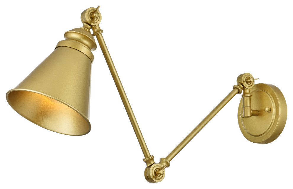 1 Light Brass Swing Arm Wall Sconce