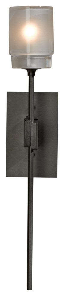 Echo Sconce, Dark Smoke Finish, Cast Glass