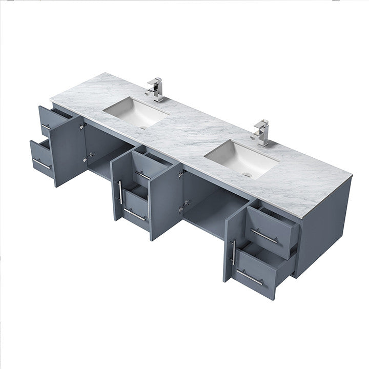 Geneva Transitional Dark Grey 84" Vanity Cabinet Only