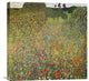 "Poppy Field 1907" Stretched Canvas Giclee by Gustav Klimt, 22"x22"