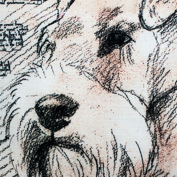 Leonardo's Dogs Schnauzer Looking Left Dog Pillow