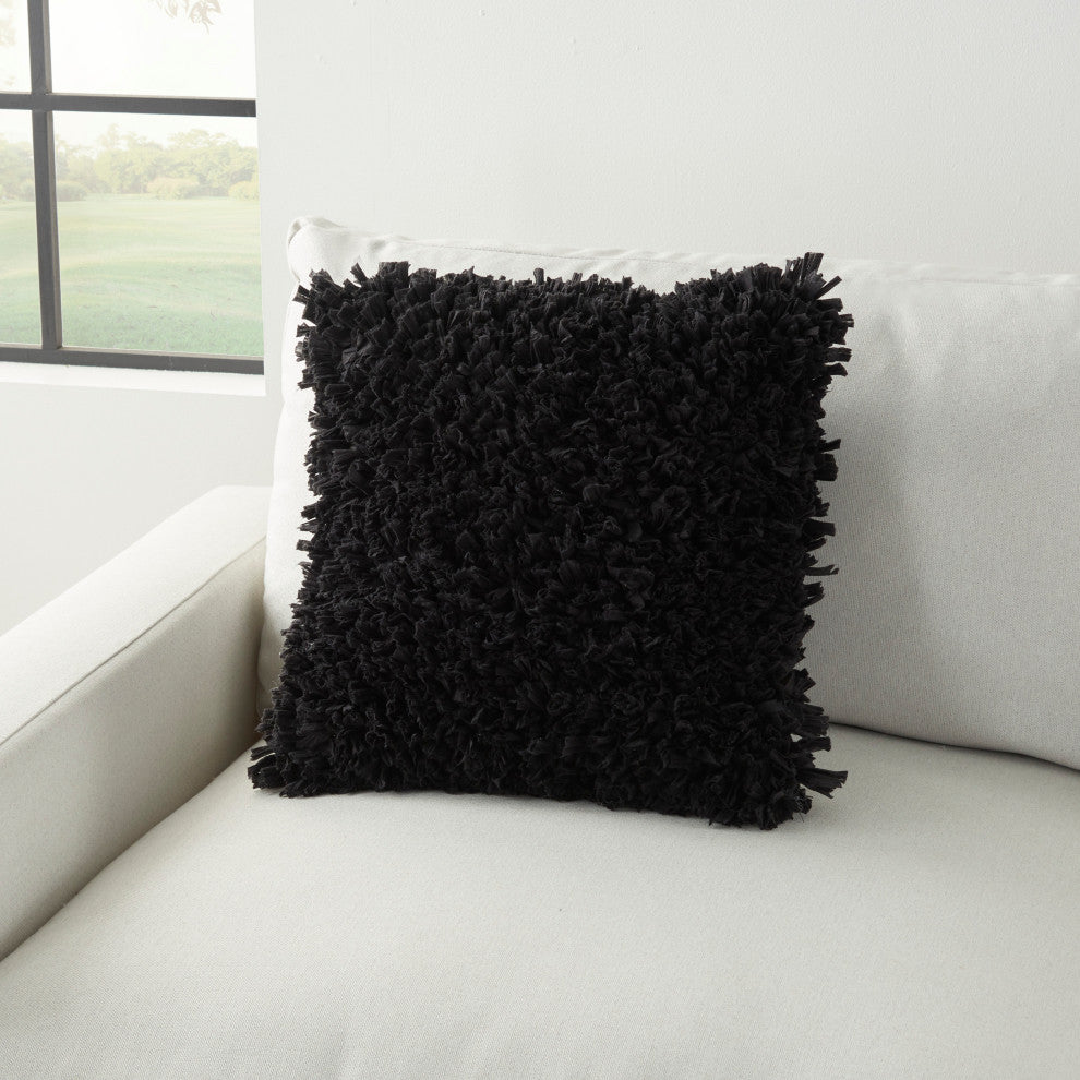Mina Victory DL660 Throw Pillow, Black, 17"x17"