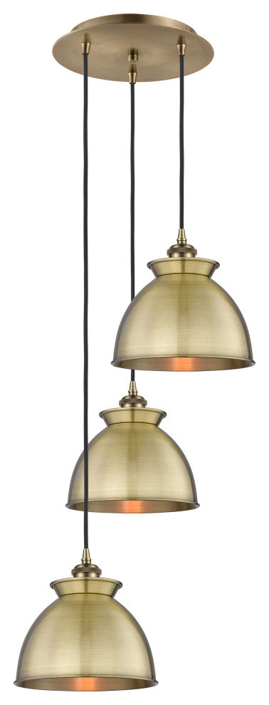 Adirondack 3-Light Cord Multi Pendant, Antique Brass