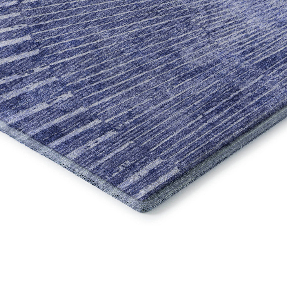 Premium Machine Washable Mayfield AMF542 Navy 2'3" x 7'6" Runner Rug