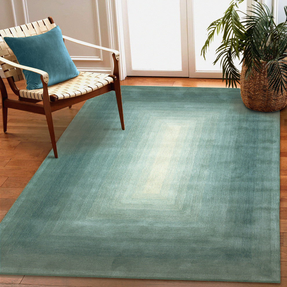 Tivoli Dream Border Indoor Rug, Aqua, 3'6"x5'6"
