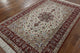 Signed Authentic Persian Isfahan Hand Knotted Wool and Silk Rug, 5'x8'