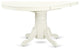 East West Furniture Avon Oval Traditional Wood Dining Table in Linen White
