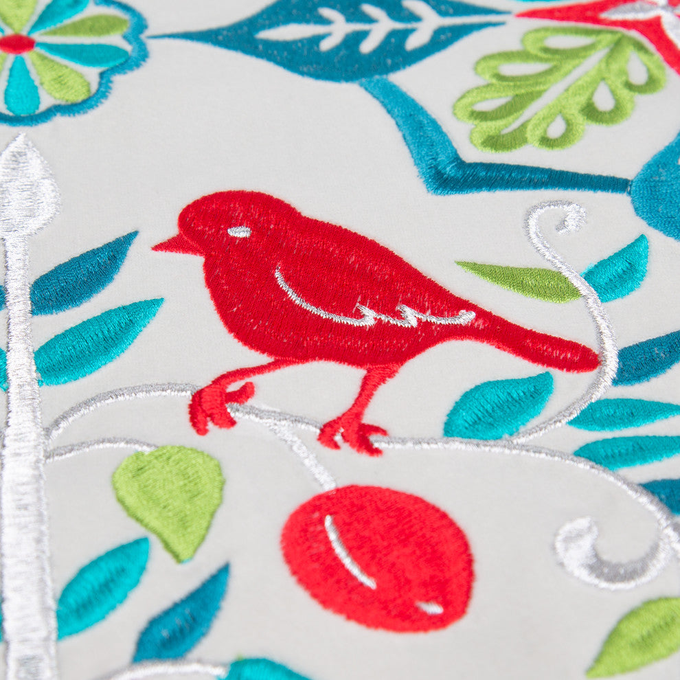 Snowflakes and Berries 20" Pillow  Mulitcolored