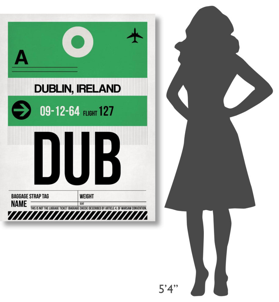 "DUB Dublin Luggage Tag 1" Fine Art Print