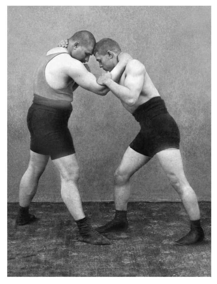 "Wrestling Hold" Digital Paper Print by Vintage Wrestler, 35"x46"