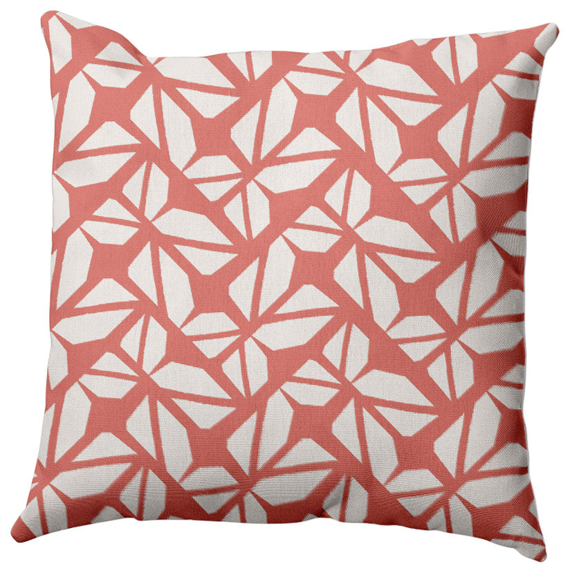 Kaleidoscope Graffiti Pillow, Brown, 18"x18"