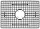 18.5"x13" Bottom Grid in Matte Black