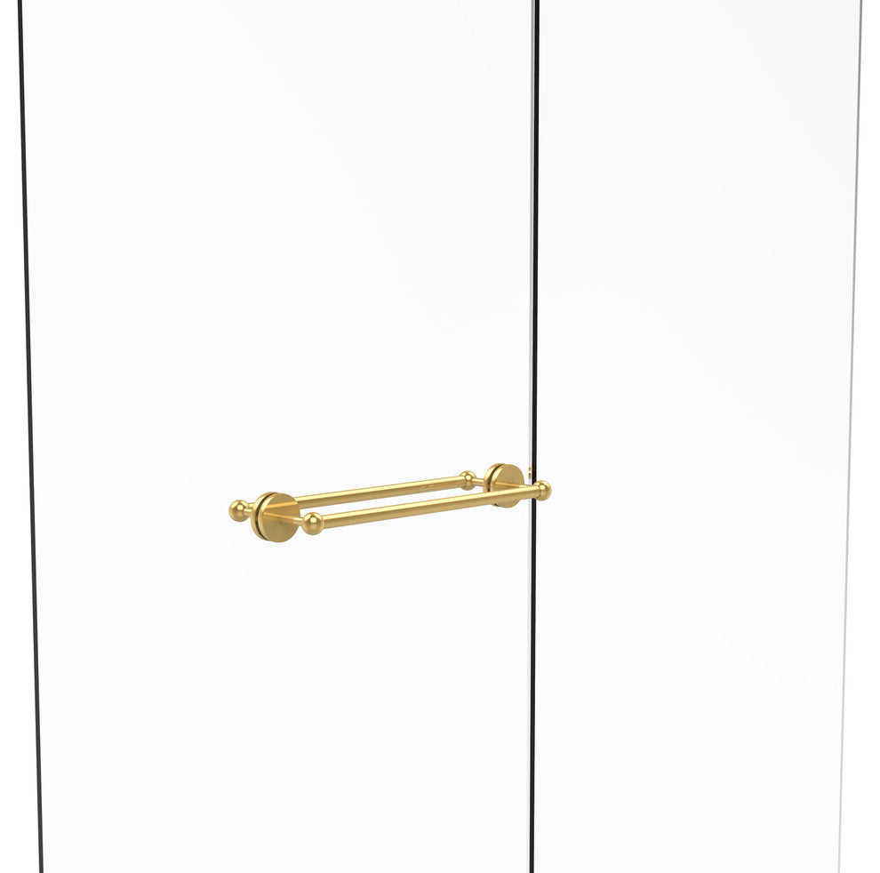 Prestige Skyline 18" Back to Back Shower Door Towel Bar, unlacquered Brass