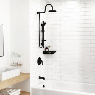Brass Slip Connection Tub Spout With Diverter, Matte Black