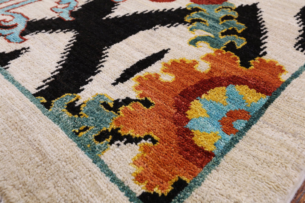 3' 0" X 14' 9" Runner William Morris Hand Knotted Rug Q9446