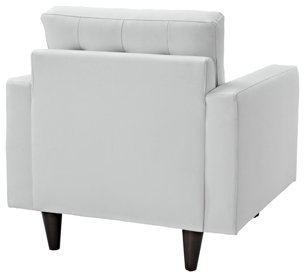 Empress Bonded Leather Armchair, White