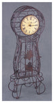 Analog Metal Quartz Tabletop Clock, Brown