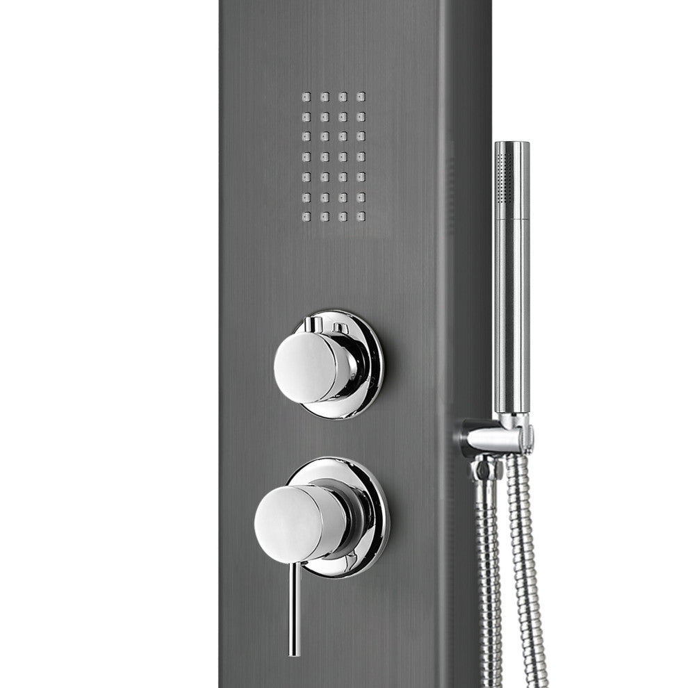 AquaNiche ShowerSpa Panel, 2.5 GPM, Gunmetal Black