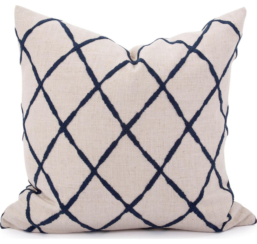Davida Kay Blue Lattice Pillow 20x20