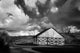 Aging Barn Morning Sun in Black and White Framed Photo Paper Wall Art Prints, Red Oak, 8" X 10"