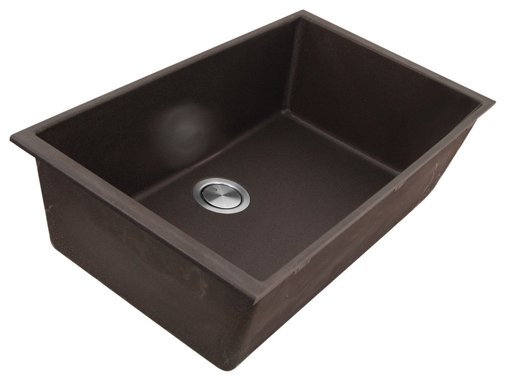 Nantucket Sinks PR3320-BR-UM 33" Granite Composite Sink, Brown