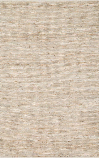 Natural Leather & Jute, Edge Area Rug, Ivory, 2'3"x3'9"